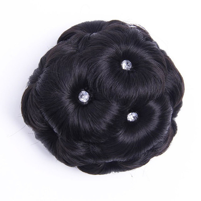 60% Proporção de cabelo mais longo Chignon trançado sintético para moda natural em 2022
