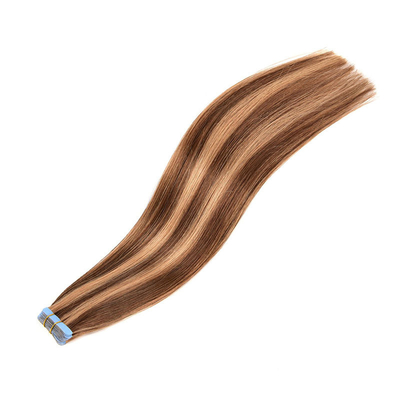 12A Grade European Raw Virgin 100% Remy Hair Tape In Hair Extension com cor P4/27