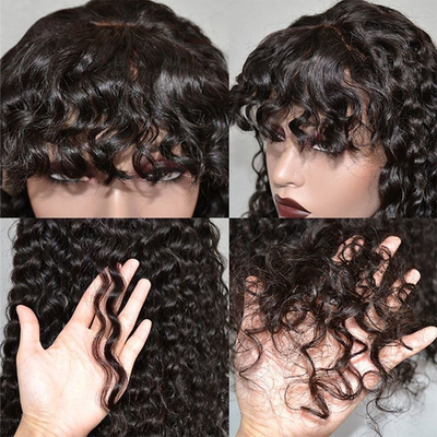 Cabelo Humano Natural Bonitas Perucas de renda com material de renda suíça e cabelo virgem