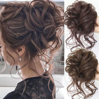 Cabelo sintético leve trançado Chignon para padrões 0,02 kg Proporção de cabelo mais longo 50%