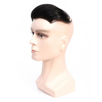 Toupee de cor natural para homens com estilo traseiro personalizado 100% encaixe de cabelo humano