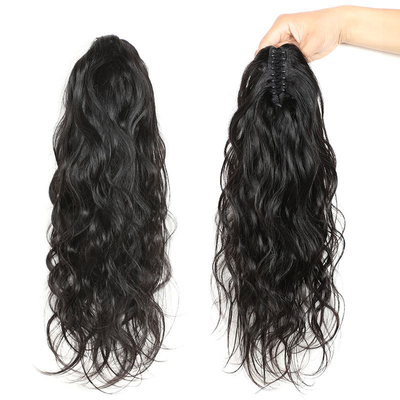 8-28 polegadas de cabelo ondulado corpo ondulado clip garra cavalo cauda de cavalo extensões de cabelo para mulheres negras