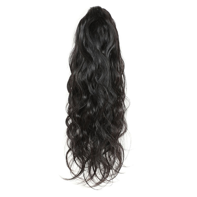 8-28 polegadas de cabelo ondulado corpo ondulado clip garra cavalo cauda de cavalo extensões de cabelo para mulheres negras