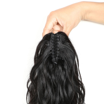 8-28 polegadas de cabelo ondulado corpo ondulado clip garra cavalo cauda de cavalo extensões de cabelo para mulheres negras