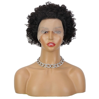 Peruca de cabelo humano de encaixe suíço Fringe reto e reto Peruca de corte de fadas para todas as cores mais recente