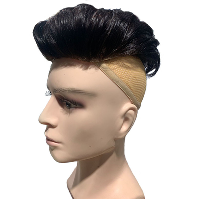 Toupee injetável de renda suíça para homens 100% sistema de substituição de cabelo humano 24mm textura