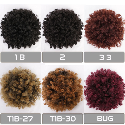 Melhores Preços para Resistente ao Calor Afro Kinky Curly Clip In Hair Extensions Chignon Estilo