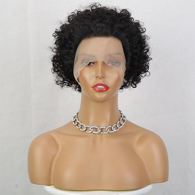 100% de cabelo humano Pixie Cut Peruca encaracolada Leve e perfeita para qualquer ocasião
