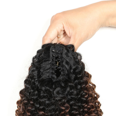 100% de cabelo humano BSM Afro Curly Ponytail Hair Bundles 18 a 20 polegadas Ombre T1B/4/27