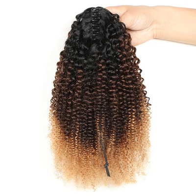 100% de cabelo humano BSM Afro Curly Ponytail Hair Bundles 18 a 20 polegadas Ombre T1B/4/27