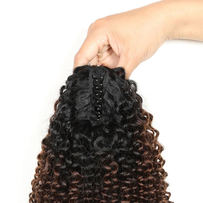 100% de cabelo humano BSM Afro Curly Ponytail Hair Bundles 18 a 20 polegadas Ombre T1B/4/27