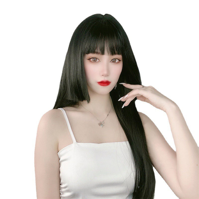 Técnica 2022 Princesa Japonesa Corte Perucas de Cabelo Sintético Resistente ao Calor com Bangs
