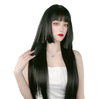 Técnica 2022 Princesa Japonesa Corte Perucas de Cabelo Sintético Resistente ao Calor com Bangs