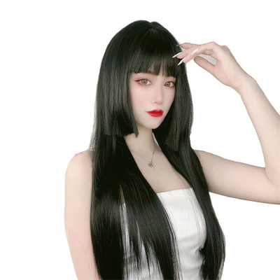 Técnica 2022 Princesa Japonesa Corte Perucas de Cabelo Sintético Resistente ao Calor com Bangs