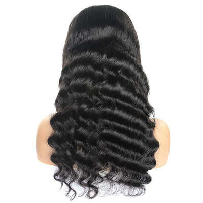 Todas as COLORES Natural Solto Onda Profunda Suíça renda Frontal Brasil cabelo humano Perucas para mulheres negras