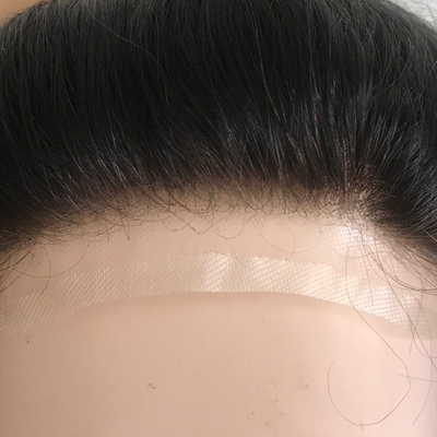 Topo de homem de PU de renda natural para 100% cabelo humano Perucas de tecelagem masculina Peiteados Sistema de remendos de unidade