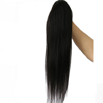 100% de cabelo humano virgem, sedoso, reta, de cordas, rabo de cavalo, maior proporção de cabelo, 60%