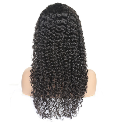 Perucas Frontais de renda Cabelo Humano Quiroso Coroado Preto Natural renda Frontal 13*4/4*4/T-lace