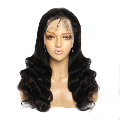 Perucas Frontais de renda Cabelo Humano Quiroso Coroado Preto Natural renda Frontal 13*4/4*4/T-lace