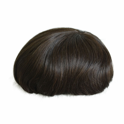 Peças de cabelo de homens Indian Remy Toupee de cabelo humano com 100% de pêlo virgem com cutícula alinhada