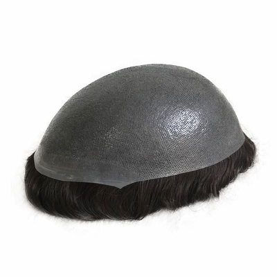 Peças de cabelo de homens Indian Remy Toupee de cabelo humano com 100% de pêlo virgem com cutícula alinhada