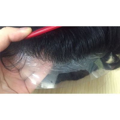Peças de cabelo de homens Indian Remy Toupee de cabelo humano com 100% de pêlo virgem com cutícula alinhada
