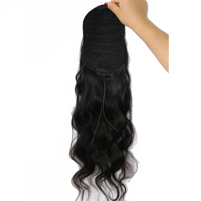Pedaço de cabelo preto personalizado com vantagem livre de descascamento e emaranhamento