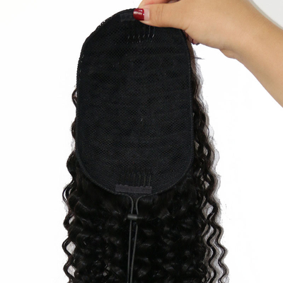 Pedaço de cabelo preto personalizado com vantagem livre de descascamento e emaranhamento