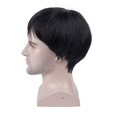 Penteado castanho claro cabelo humano brasileiro masculino Peruca de renda completa com técnica de fabricação de máquina
