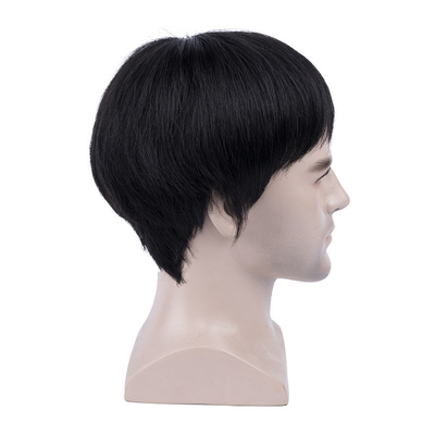 Penteado castanho claro cabelo humano brasileiro masculino Peruca de renda completa com técnica de fabricação de máquina