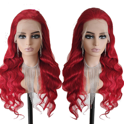 Body Wave Cherry Red Afro Human Hair Perucas para mulheres negras em tamanho pequeno/grande/médio