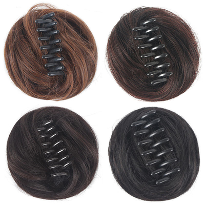 Aceitável OEM/ODM Creme de cabelo sintético Donut Messy Bun para extensões de cabelo Chignon