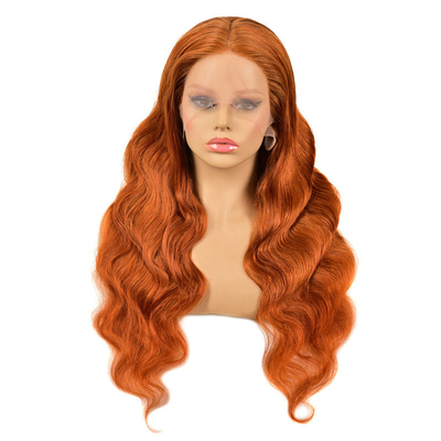 Remy Hair Top Grade Brasileiro 13*4 Highlight Peruca com Ginger Color HD renda Frontal