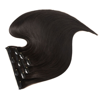 100% Extensões de Cabelo Humano Cuticle Completo Duplo Desenhado Vermelho Verdadeiro Virgem Natural Remy Invisível Clipe Sem costura