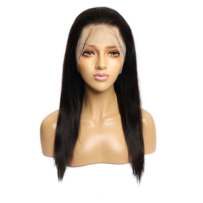 Castanho claro 150% 180% Densidade óssea Direita Brasil 360 renda Frontal Remy HD renda Peruca com cabelo de bebê