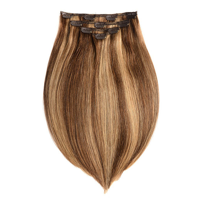 100% Extensões de Cabelo Humano Cuticle Completo Duplo Desenhado Vermelho Verdadeiro Virgem Natural Remy Invisível Clipe Sem costura