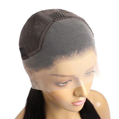 Castanho claro 150% 180% Densidade óssea Direita Brasil 360 renda Frontal Remy HD renda Peruca com cabelo de bebê