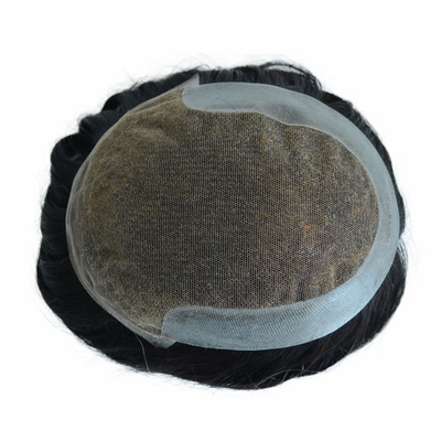Toupee de tamanho pequeno/grande/médio para homens Prótese de cabelo humano virgem crua não processada
