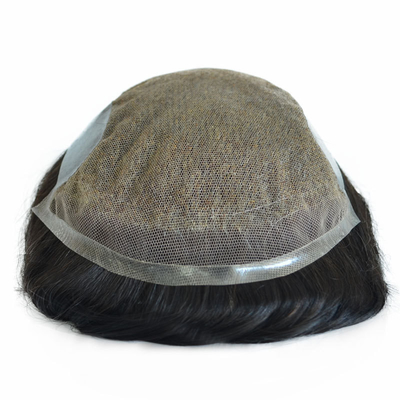 Toupee de tamanho pequeno/grande/médio para homens Prótese de cabelo humano virgem crua não processada