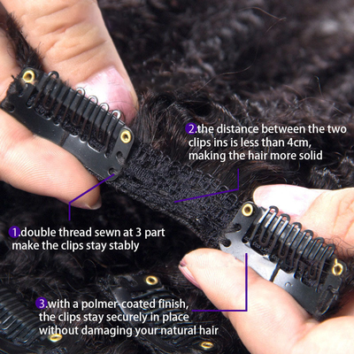 12 A Grau 1B Cor Natural Remy Vermelho Virgem Brasileira Afro Kinky Cabelo encaracolado