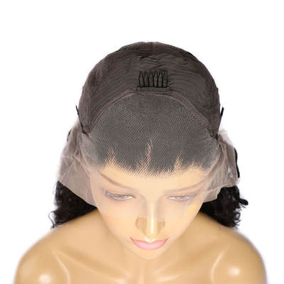 14-28 polegadas de cabelo remy onda de água frontal cabelo humano perucas com nódulos pré-pucked branqueado