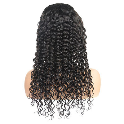 150% 180% Densidade ondulado fundo e enrolado Peruca frontal com cabelo virgem natural