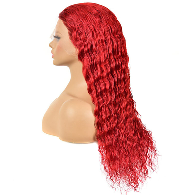 150% 180% Densidade ondulado fundo e enrolado Peruca frontal com cabelo virgem natural