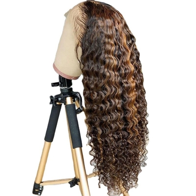 Cabelo Virgem Brasileira Ondulado Profundo Coroado HD renda Frontal Peruca Longa com Tipo de Cabelo Humano