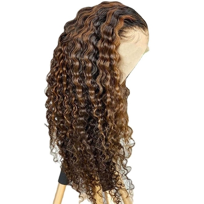 Cabelo Virgem Brasileira Ondulado Profundo Coroado HD renda Frontal Peruca Longa com Tipo de Cabelo Humano