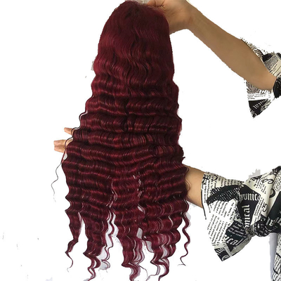 Cabelo Virgem Brasileira Ondulado Profundo Coroado HD renda Frontal Peruca Longa com Tipo de Cabelo Humano