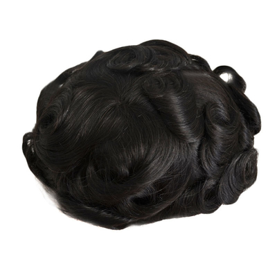 HD estilo e renda macia cabelo masculino peruca 6 polegadas comprimento Afro rizado tecido toupee para homens negros