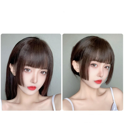 2022 Fashion Essential Full Cuticle Princesa japonesa corta cabelo humano com clips de BB