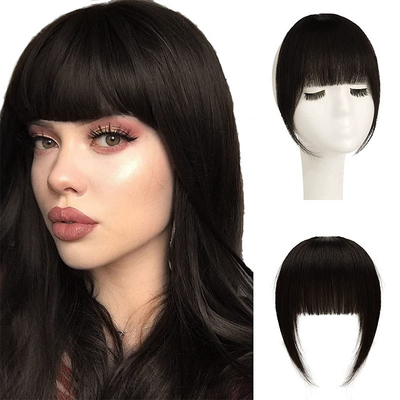 Toupee Design Left Remy Brasília Cabelo Humano Bangs Clip In Extensão de Cabelo para Mulheres Negras