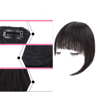 Toupee Design Left Remy Brasília Cabelo Humano Bangs Clip In Extensão de Cabelo para Mulheres Negras